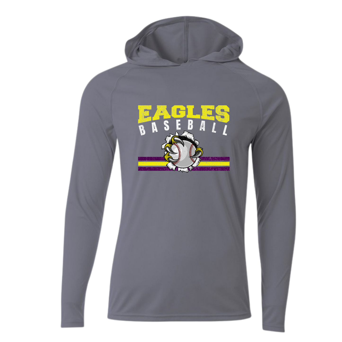 CM Eagles Baseball Performance Hooded Long Sleeve Shirt