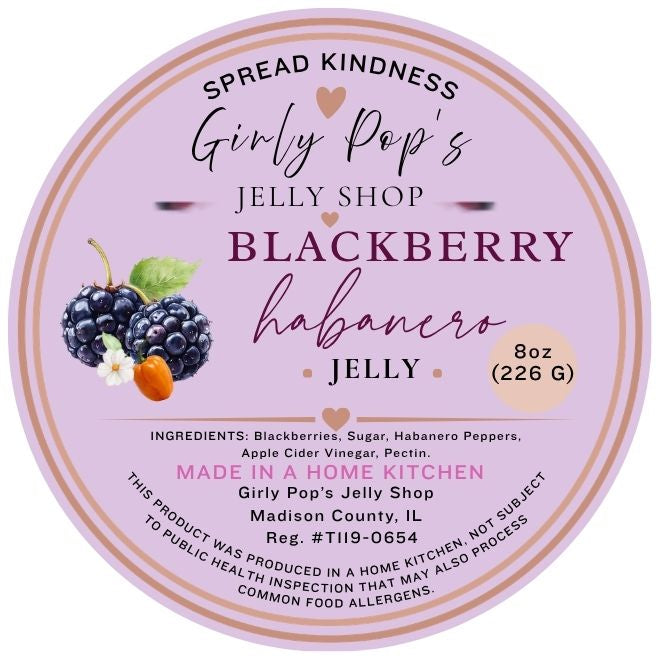 2 INCH ROUND STICKER BLACKBERRY HABANERO JELLY