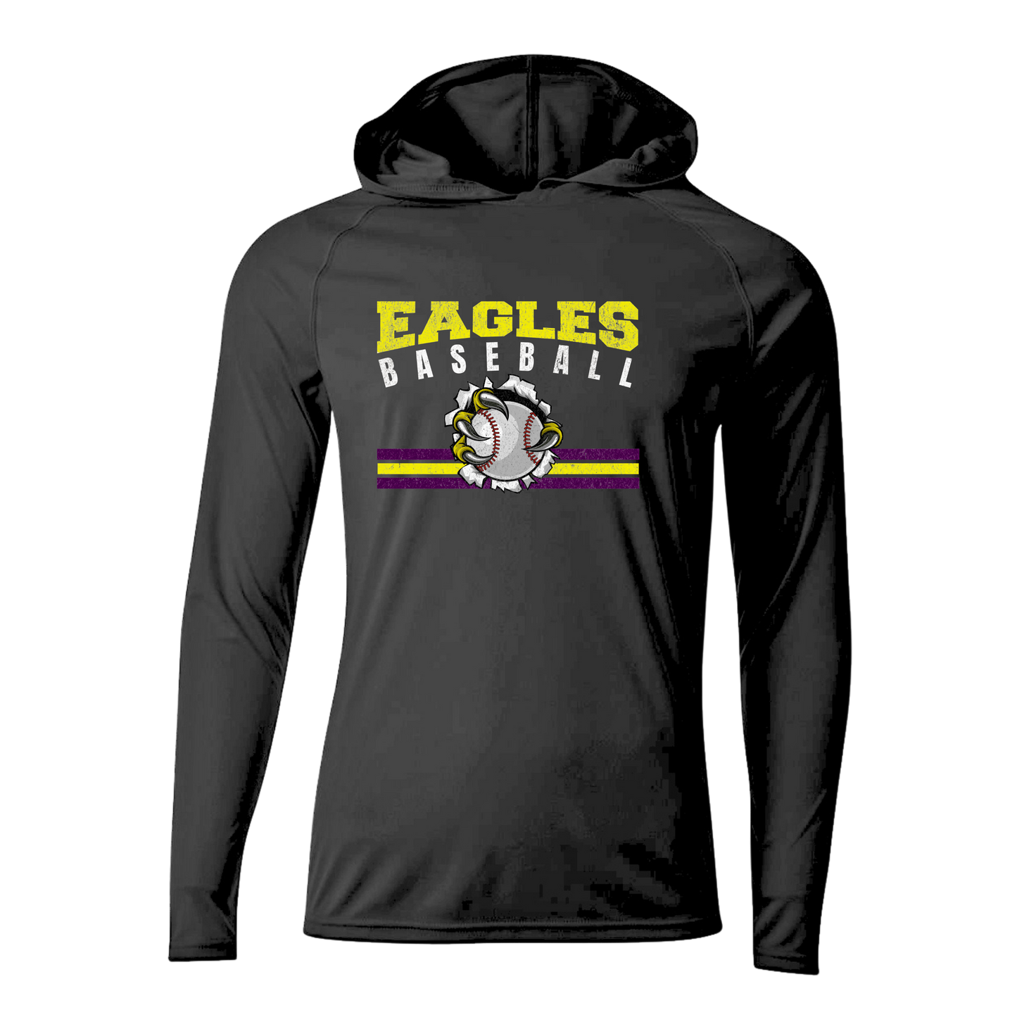 CM Eagles Baseball Performance Hooded Long Sleeve Shirt