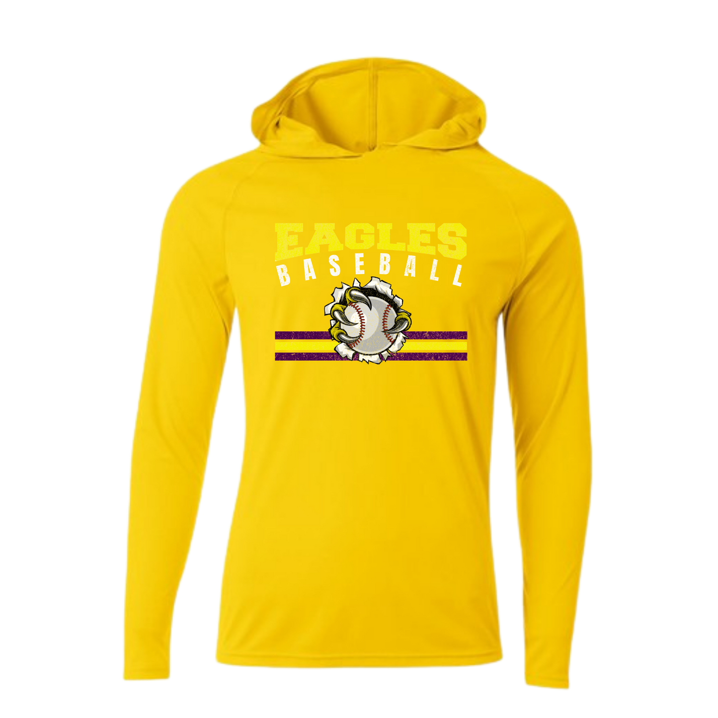 CM Eagles Baseball Performance Hooded Long Sleeve Shirt