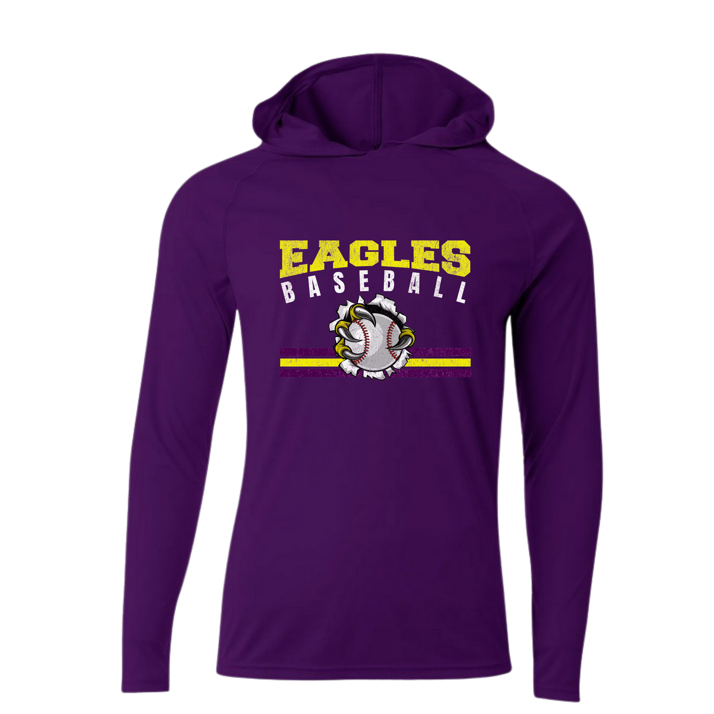 CM Eagles Baseball Performance Hooded Long Sleeve Shirt