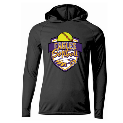 CM Eagles Softball Performance Hooded Long Sleeve Shirt