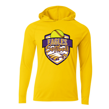 CM Eagles Softball Performance Hooded Long Sleeve Shirt