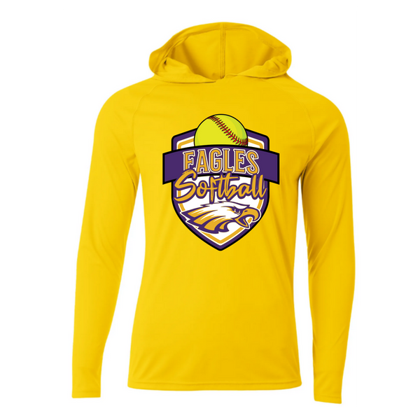 CM Eagles Softball Performance Hooded Long Sleeve Shirt