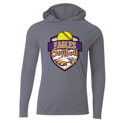 CM Eagles Softball Performance Hooded Long Sleeve Shirt