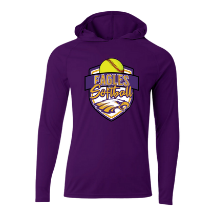 CM Eagles Softball Performance Hooded Long Sleeve Shirt