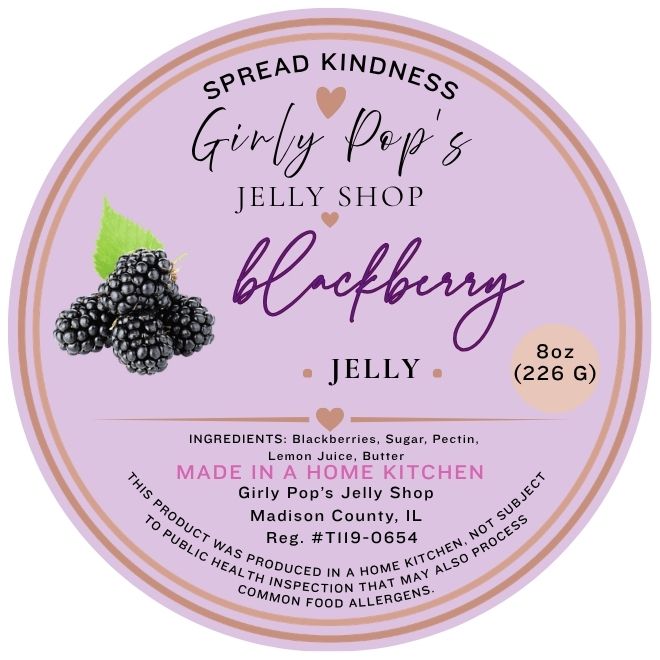 2 INCH ROUND STICKER BLACKBERRY JELLY