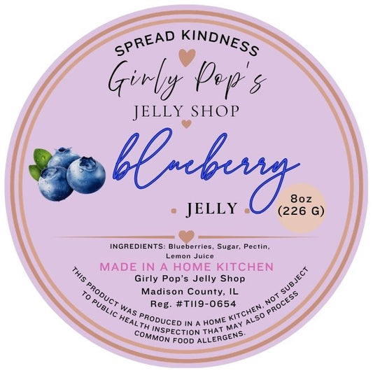 2 INCH ROUND STICKER BLUEBERRY JELLY