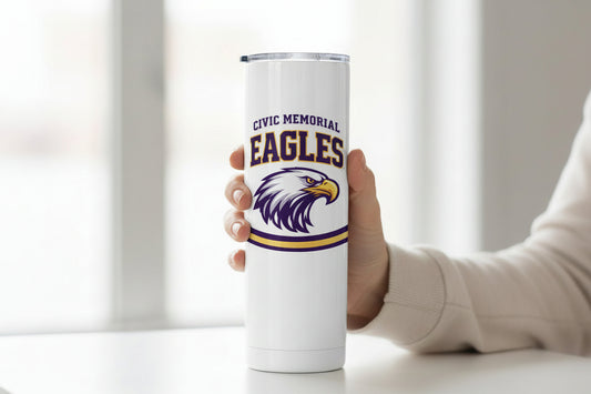 Civic Memorial Eagles 20oz Stainless Steel Tumbler
