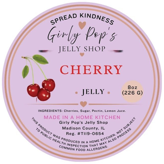 2 INCH ROUND STICKER CHERRY JELLY
