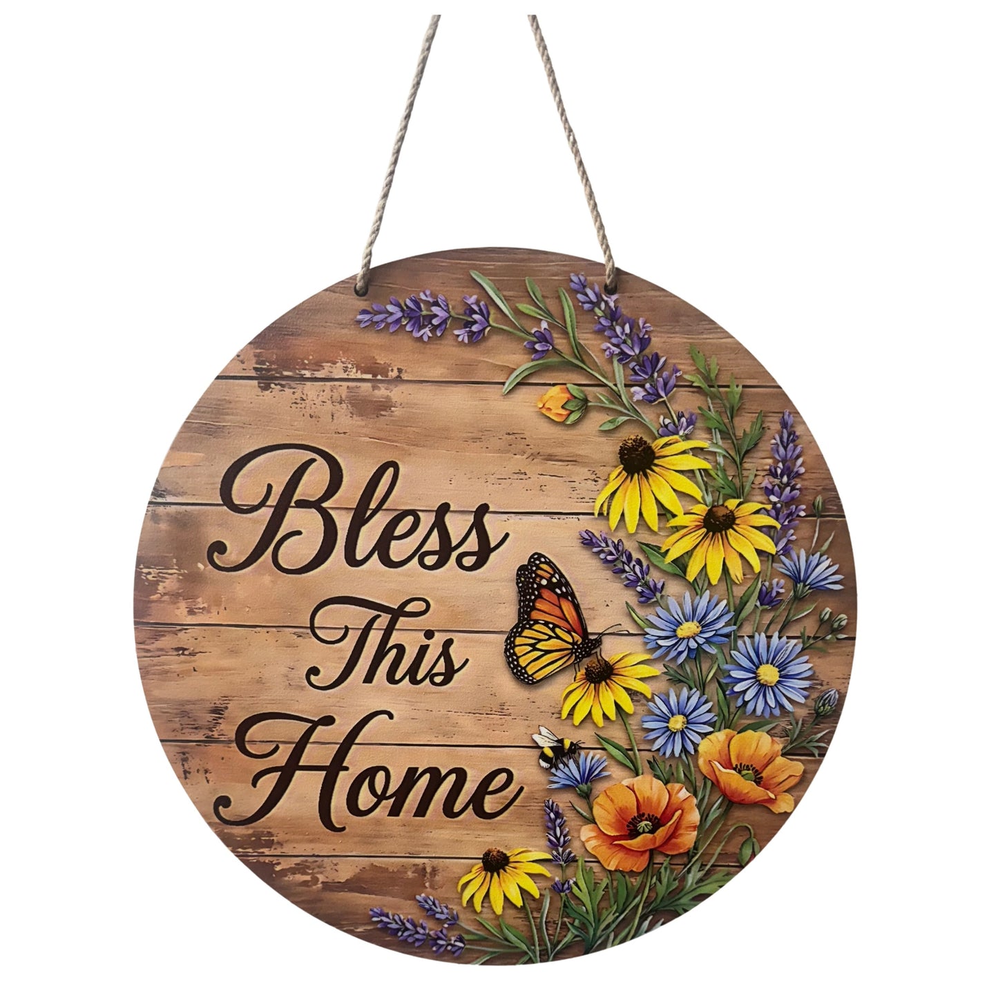Door Hanger 18" Inch Round Birch