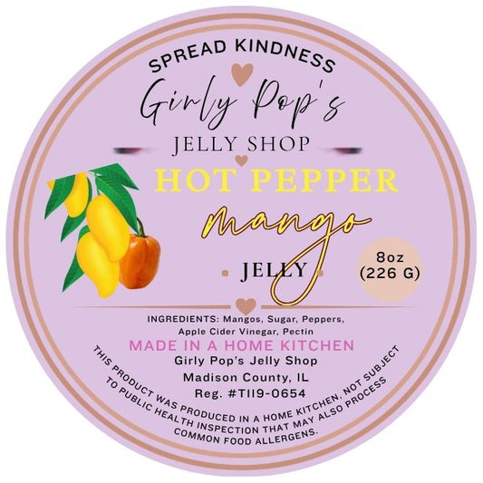 2 INCH ROUND STICKER HOT PEPPER MANGO JELLY