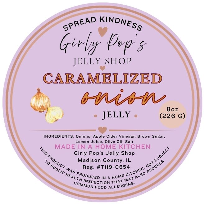 2 INCH ROUND STICKER CARAMELIZED ONION JELLY